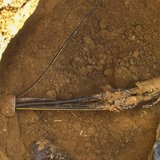 underground cable surrounded by dirt